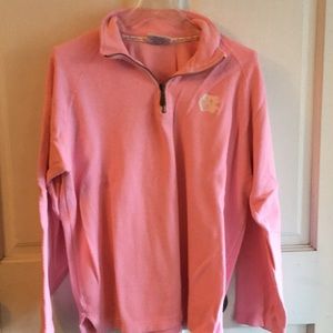 pink UNC Tar Heels quarter zip pullover